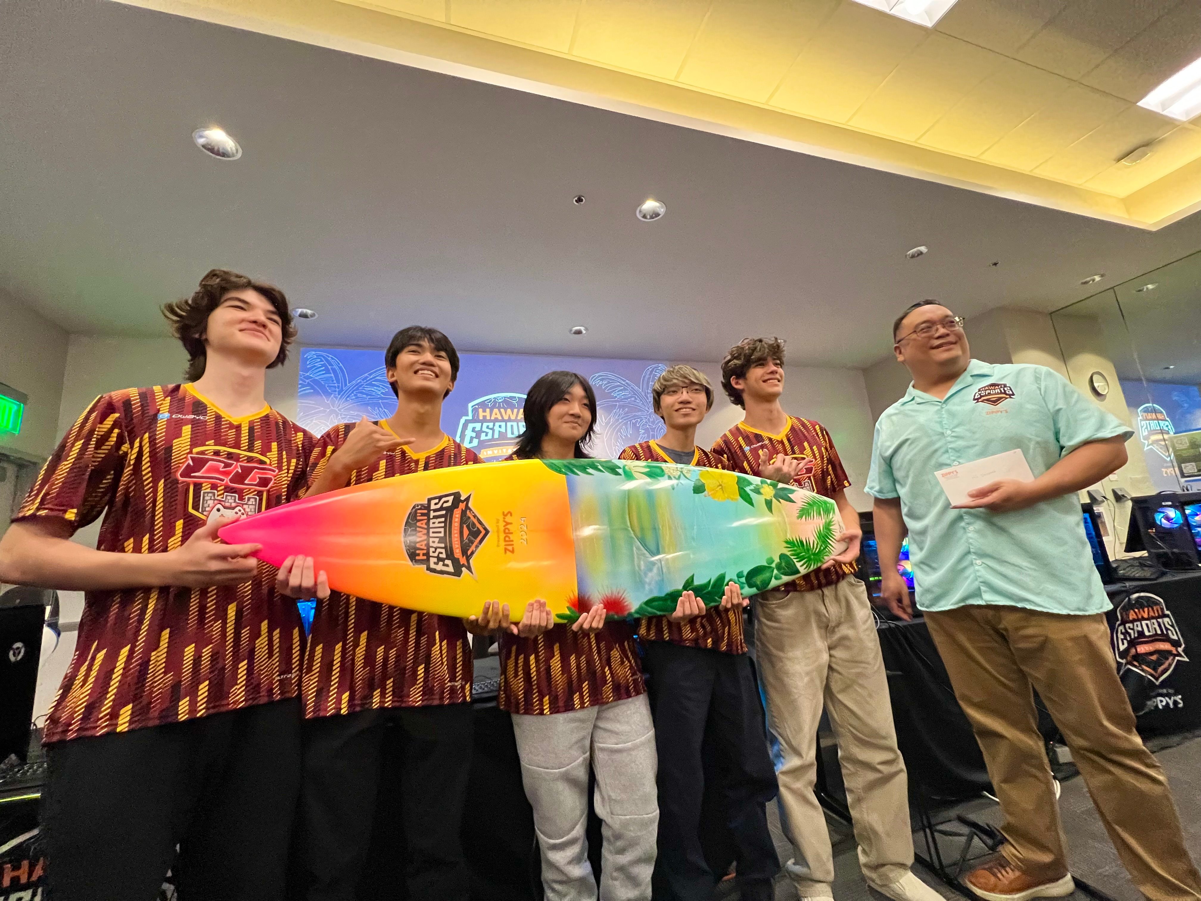Castle High School takes the trophy for the High School Valorant Showcase